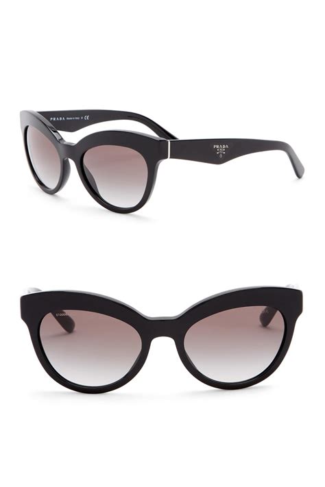 prada black white sunglasses|53mm cat eye sunglasses Prada.